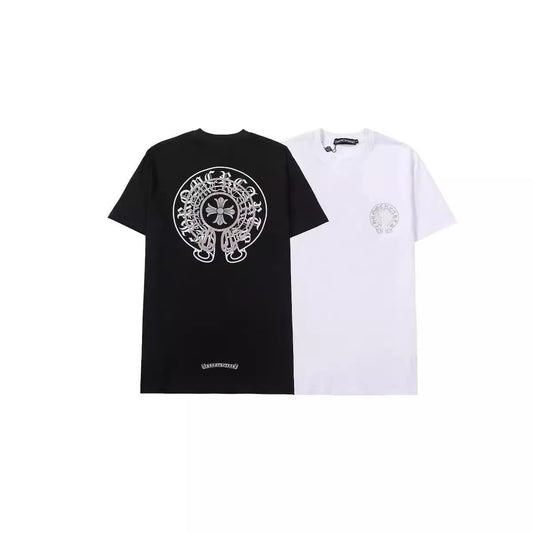 Chrome Heart T Shirts Crowe Fashion ins Ghost 3D Printing Pure T-Shirt Summer