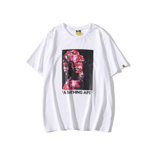 Bathing Ape T-Shirt Teen Casual Camouflage Light and Shadow T-shirt Short Sleeve