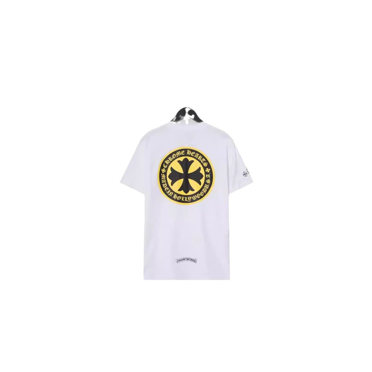 Chrome Heart T Shirts Sanskrit Large Logo Cross Print Short Sleeve T-Shirt