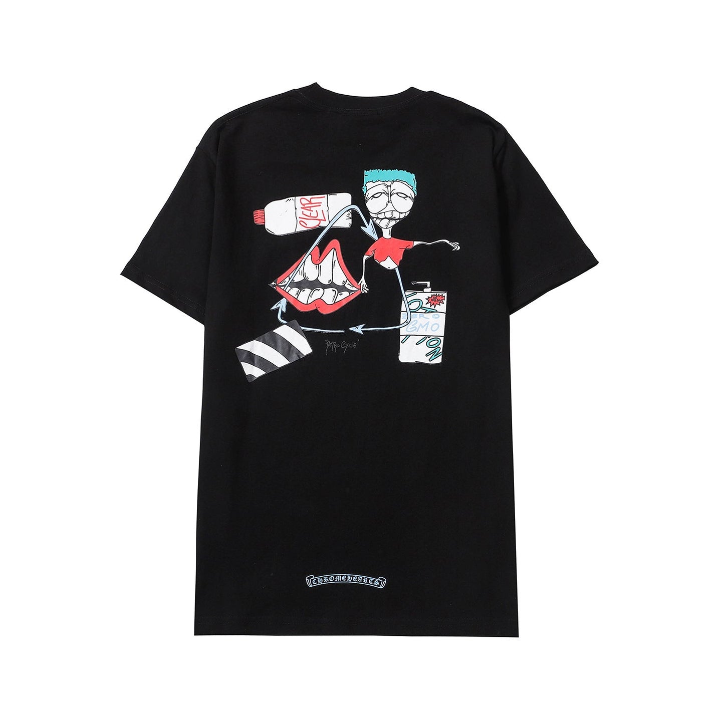 Chrome Heart T Shirts Crowe Summer Short Sleeve Hip Hop Men's and Women's T-Shirts