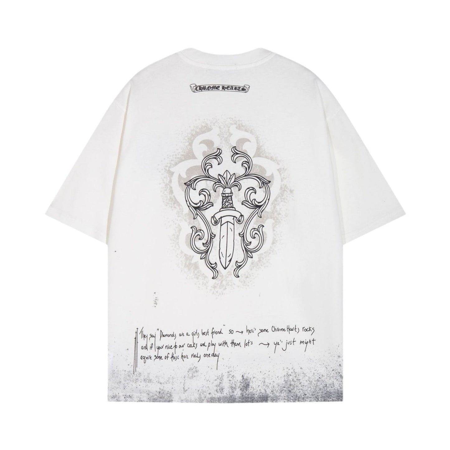 Chrome Heart T Shirts Sanskrit Short Sleeve T-Shirt Crew Neck
