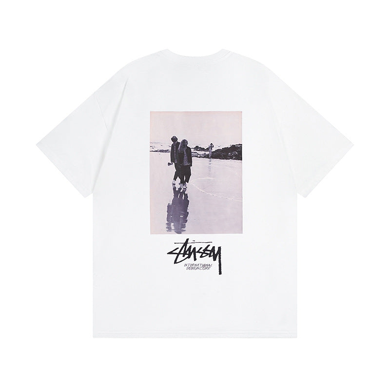 Stussy T-Shirts Casual Loose Couple T-Shirts