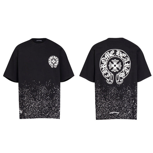 Chrome Heart T Shirts T-shirt sprayed loose cotton short sleeves