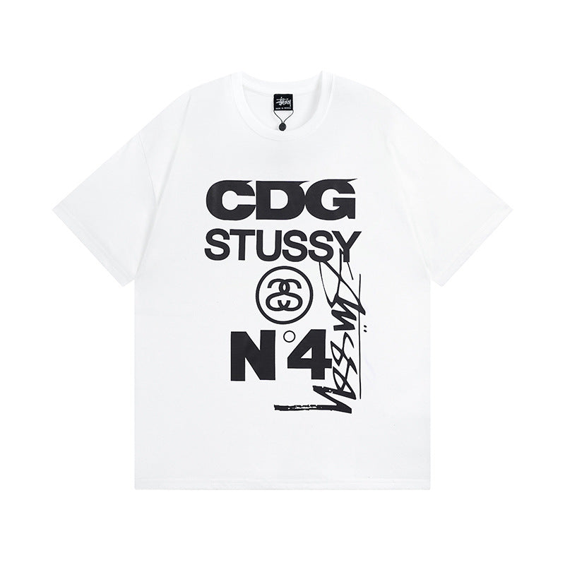 Stussy T-Shirts Casual Loose Couple T-Shirts