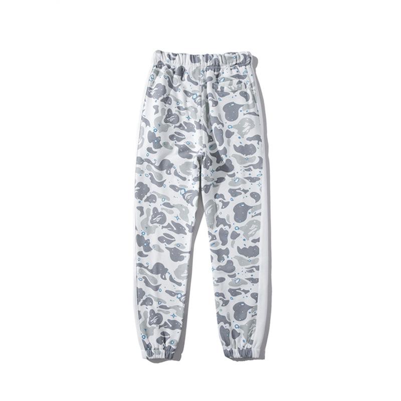 Bathing Ape Pant Shark Head Print Luminous Starry Sky Trousers Men's and Women's Casual Pants Sweatpants