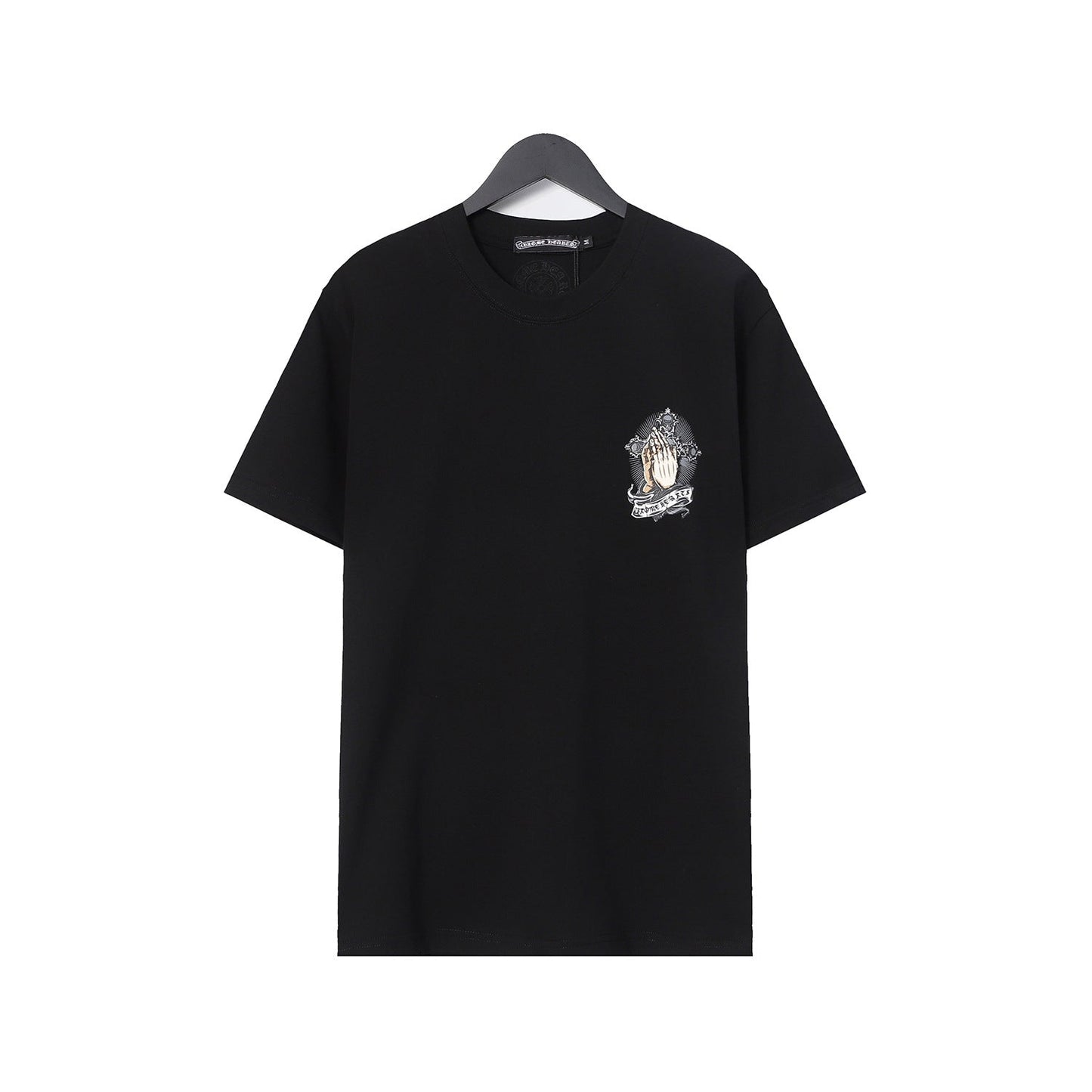 Chrome Heart T Shirts Croix Hands Ribbon Cross