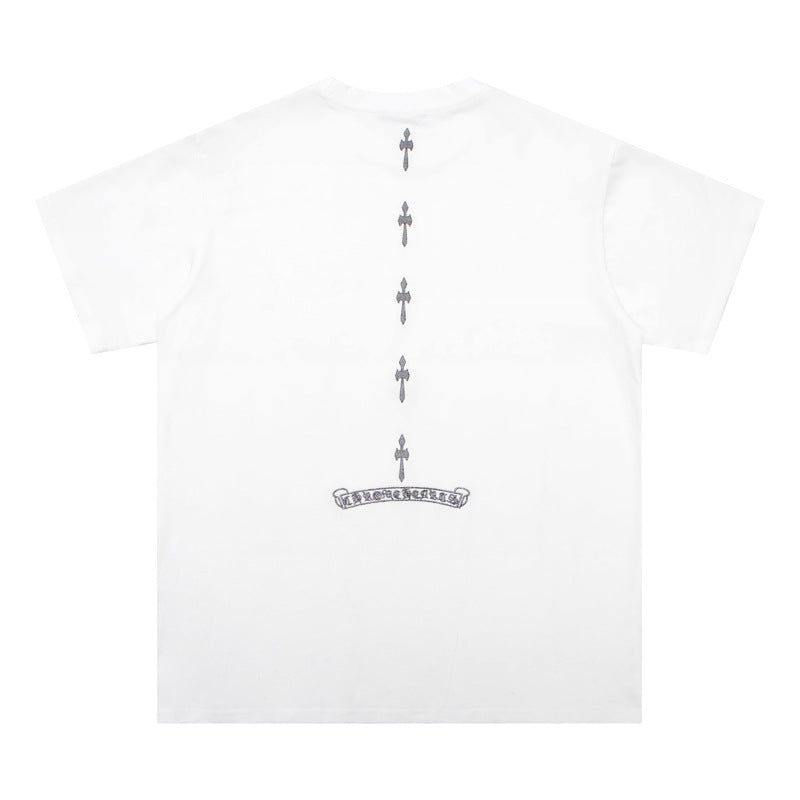 Chrome Heart T Shirts Cross Color Printed Short Sleeve T-Shirt