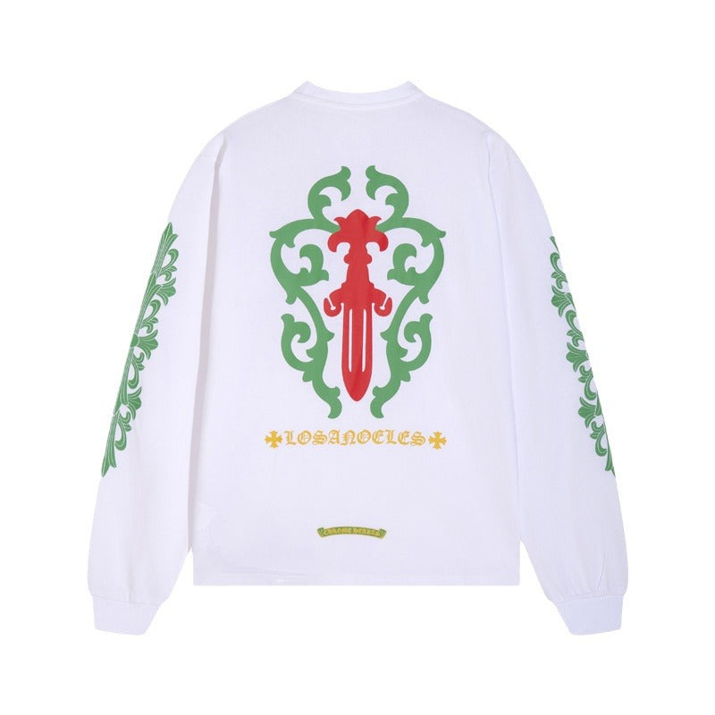 Chrome Heart T Shirts Rose Cross Vine Sword Long Sleeve