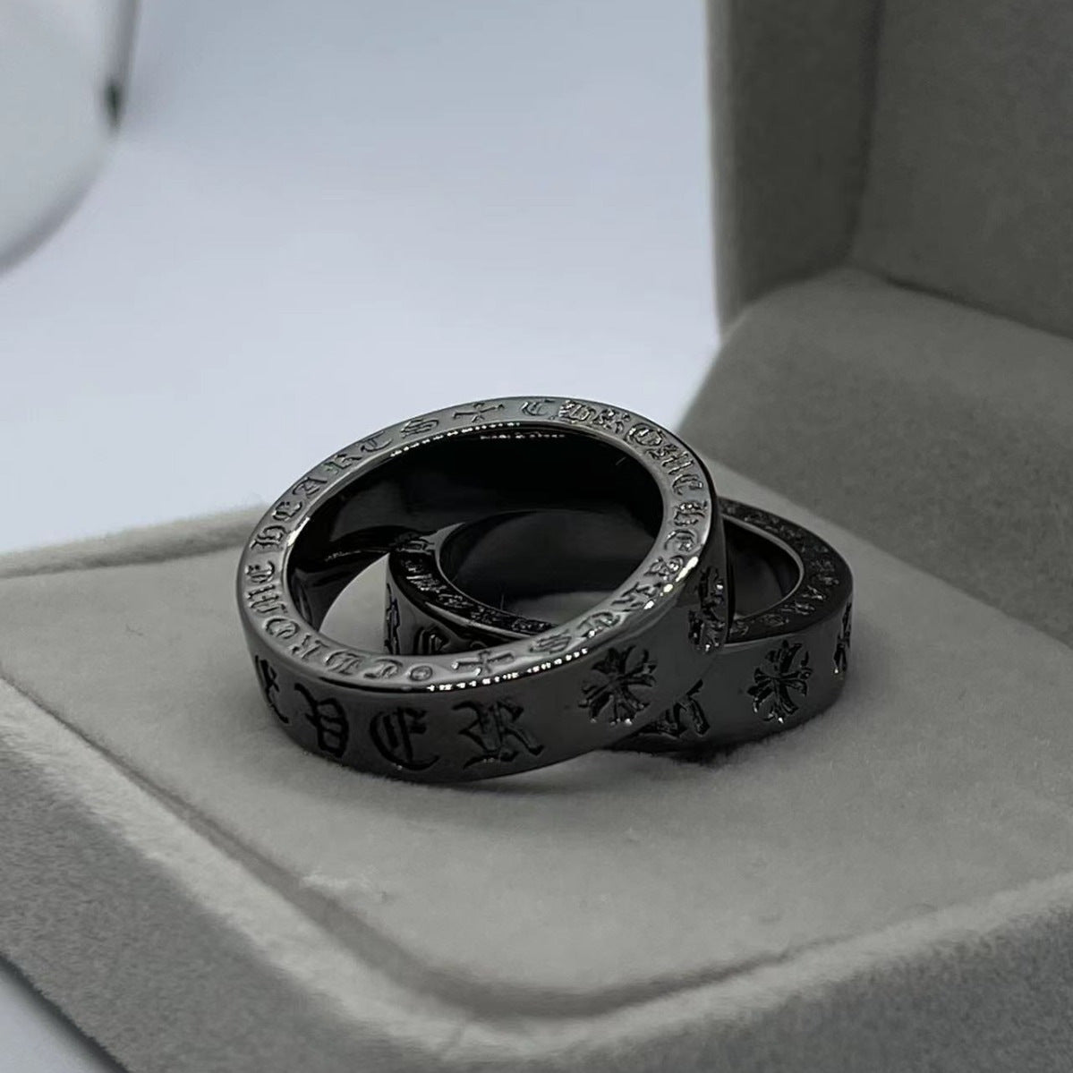 Chrome Heart Ring Retro Personality Ring
