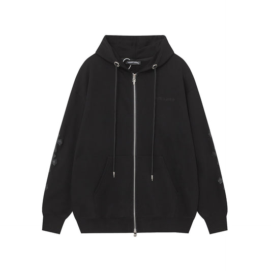 Chrome Heart Hoodie Heavy Industries Embroidered Zip Sweater Hooded Jacket