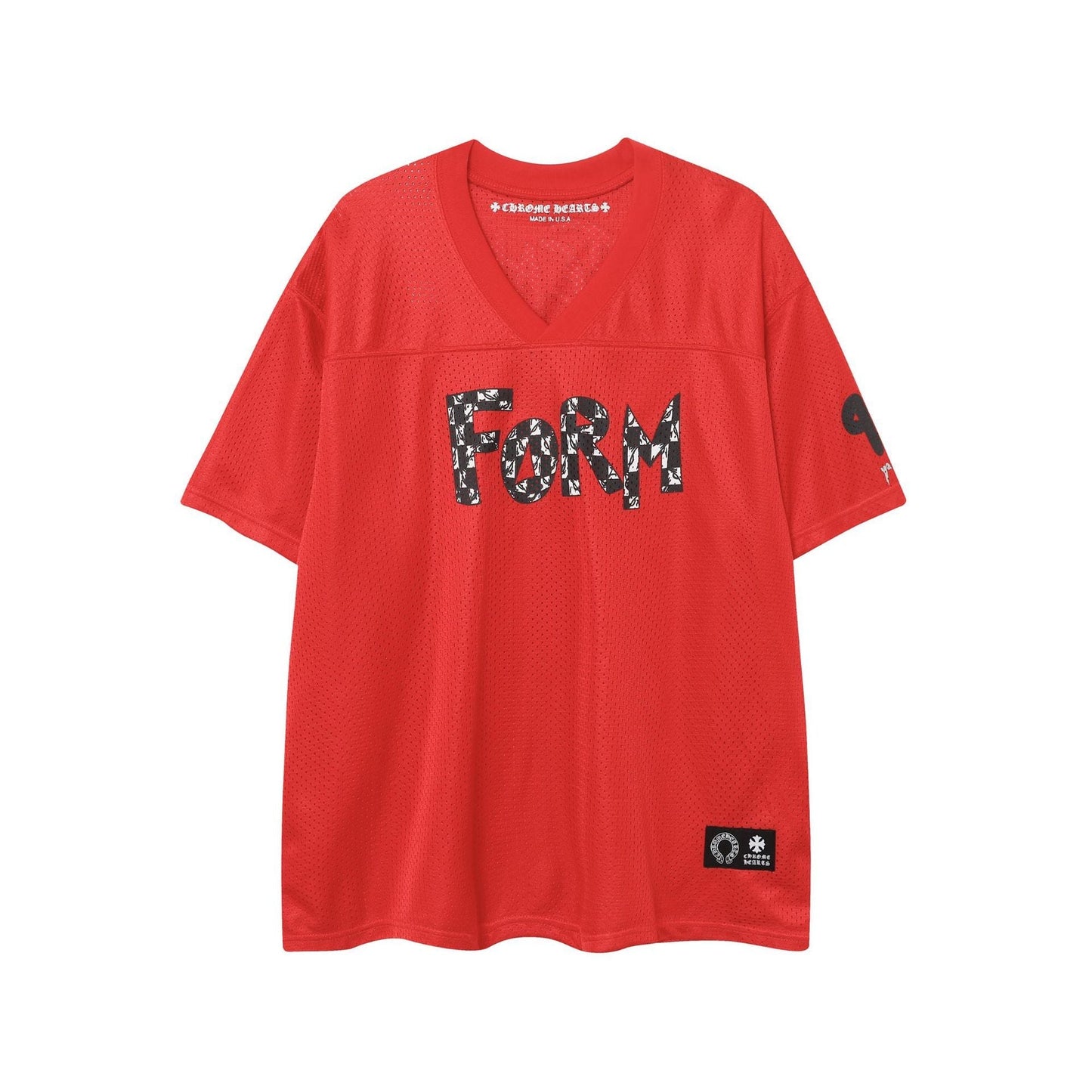 Chrome Heart T Shirts Croix Cross Color Leather Printed Short Sleeve T-Shirt