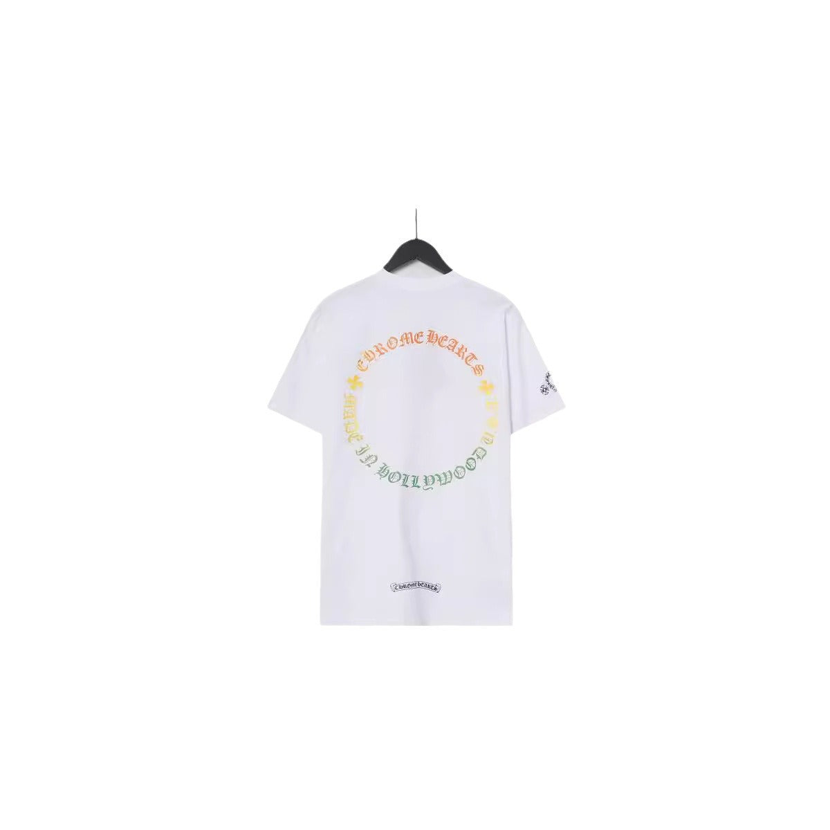 Chrome Heart T Shirts Sanskrit Color Printing Loose Casual Versatile Crew Neck Short Sleeve T-Shirt