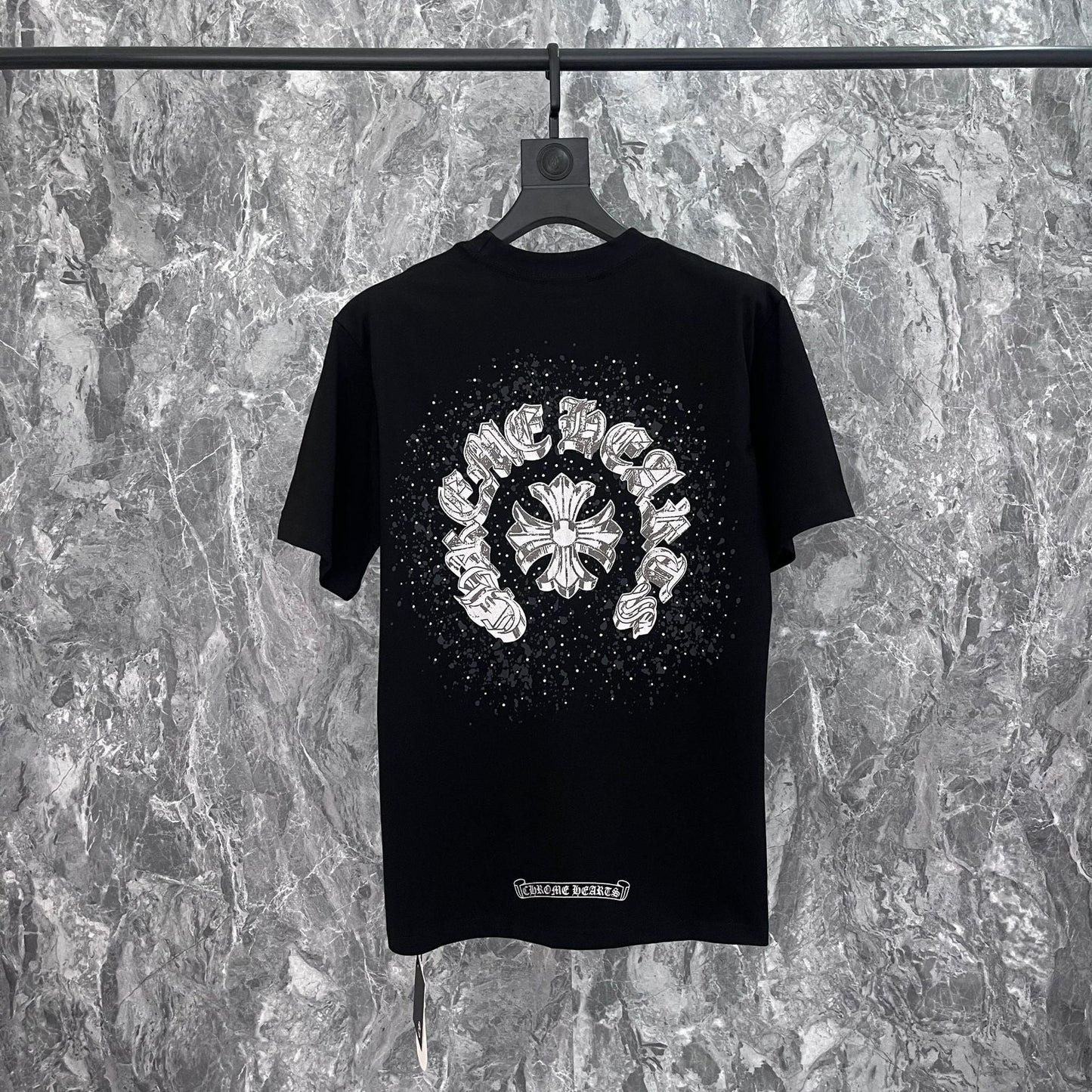 Chrome Heart T Shirts Cross Print Short Sleeve T-Shirt Loose