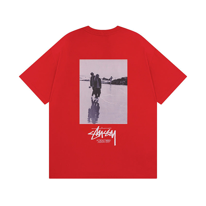 Stussy T-Shirts Casual Loose Couple T-Shirts