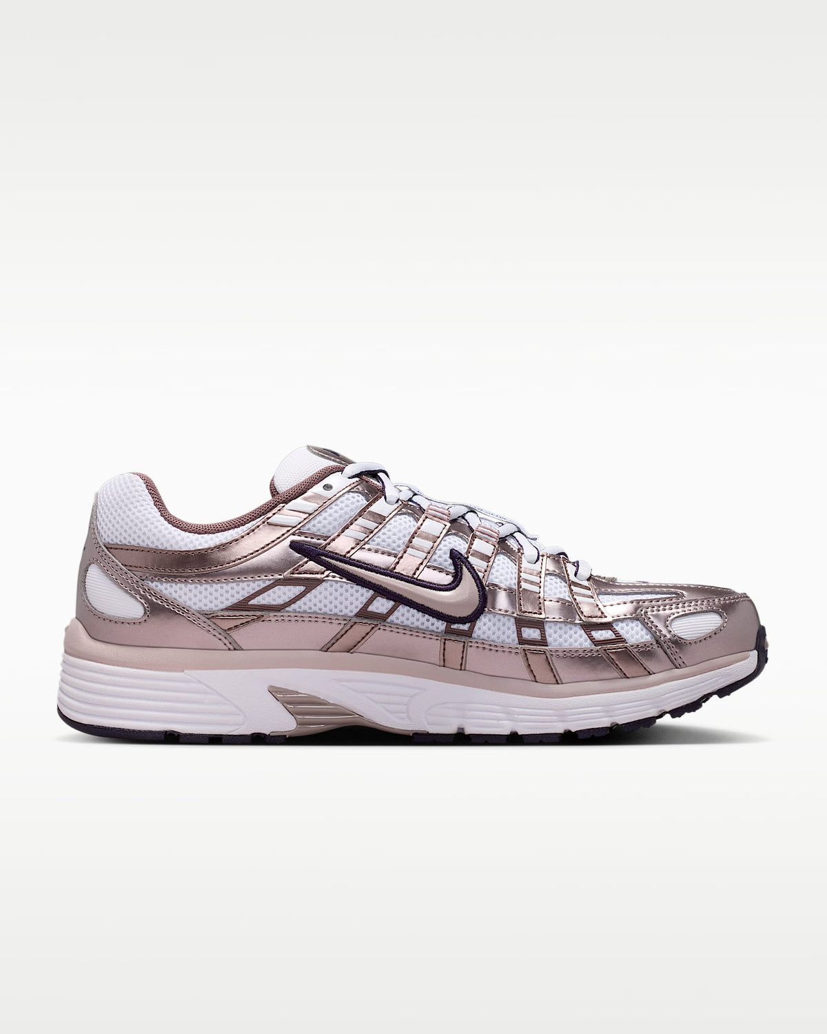 Nike P-6000 ¨C White / Metallic Rose Gold Mesh Athletic Sneakers