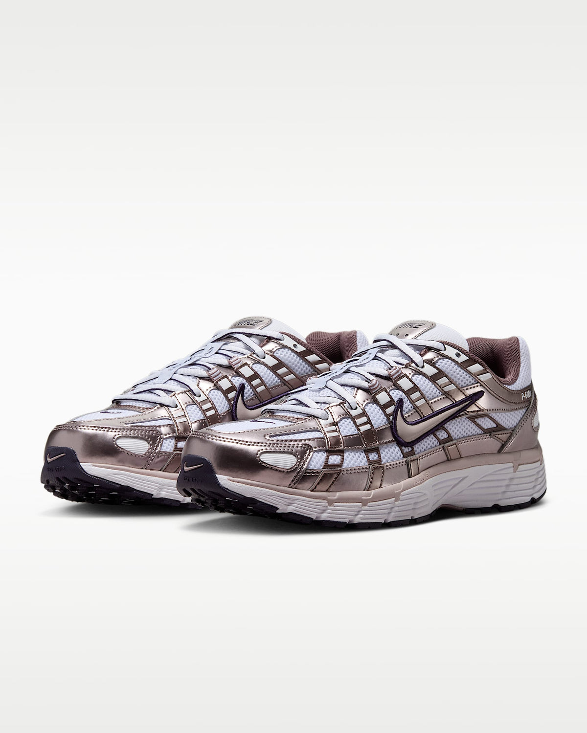 Nike P-6000 ¨C White / Metallic Rose Gold Mesh Athletic Sneakers