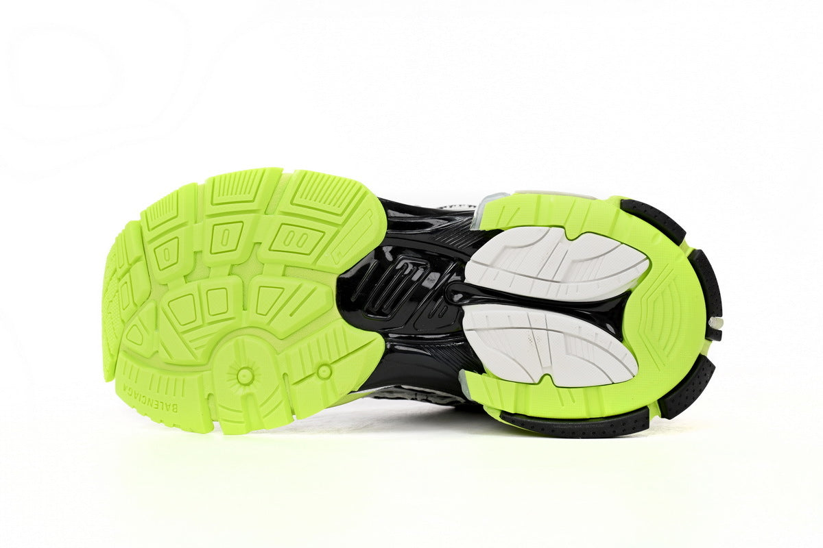 Balenciaga men's shoes Track Runner Sneaker ¨C Distressed Low-Top White and Green
