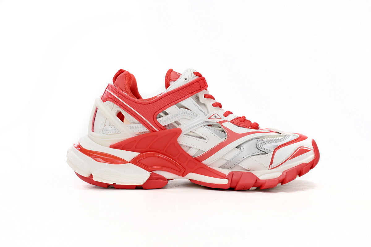 Balenciaga men's shoes  Track.2 Sneakers   balenciaga runners White and red