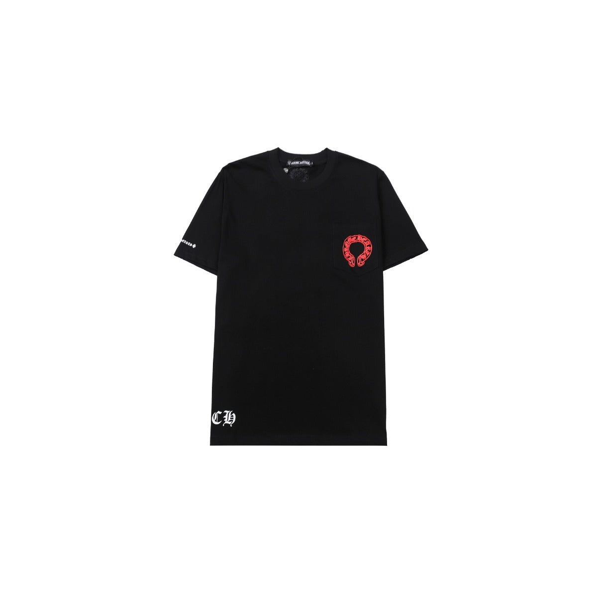 Chrome Heart T Shirts Horseshoe Stacked Cross Short Sleeve T-Shirt