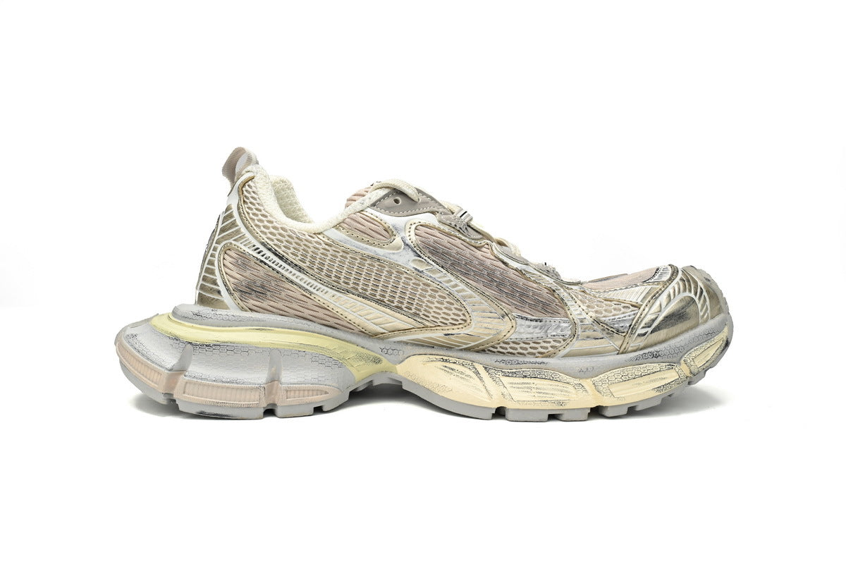 Balenciaga 3XL men's shoes Track Sneaker ¨C Low-Top Chunky Sole balenciaga runners Golden Champagne